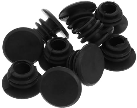 Fahrrad Lenkerendkappen 22mm, 20 Stück Gummi Schwarz | Einfache Montage, für Flache Lenker und Erwachsenenräder, bei Wartung und Täglicher Fahrt