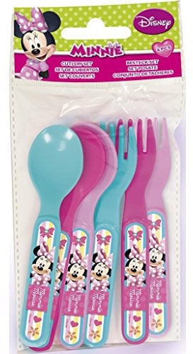 MINNIE - Set 6 unidades cubiertos picnic minnie dots & bows (12/48)