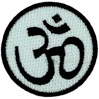Akachafactory Gesticktes-Aufnäher Patch Backpack OHM zum Aufbügeln, Buddha, Symbol