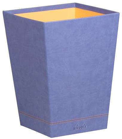 Rhodia 318828C Papierkorb (24 x 24 x 32 cm, Kunstleder, elegant und praktisch, ideal für Ihr Büro) 1 Stück, saphirblau