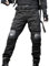 JOYASUS Paintball BDU Taktische Hosen Airsoft Hosen Multi-Tasche Diensthosen mit Knieschützer XXL, Schwarz