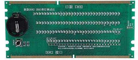 Focket Testeur d'analyseur de Carte mère, 2 en 1 PC et Ordinateur Portable Carte de Test de Carte mère avec testeur de lumière (DDR2 / DDR3)