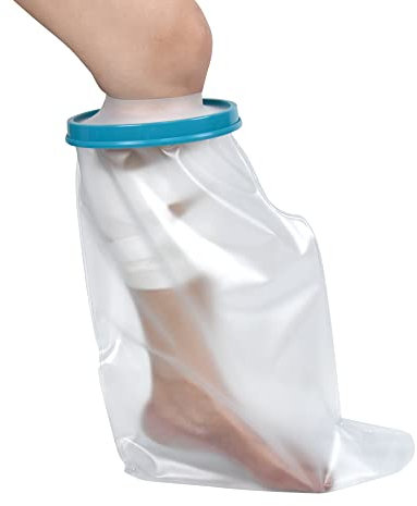 Wasserdichte Gipsabdeckung für Dusche, Gips- und Verbandsschutz zum Baden, wasserdichter Kunststoff-Schutz, wiederverwendbare Dichtung für gebrochene Beine, Knie, Fuß, Knöchel, Wunde