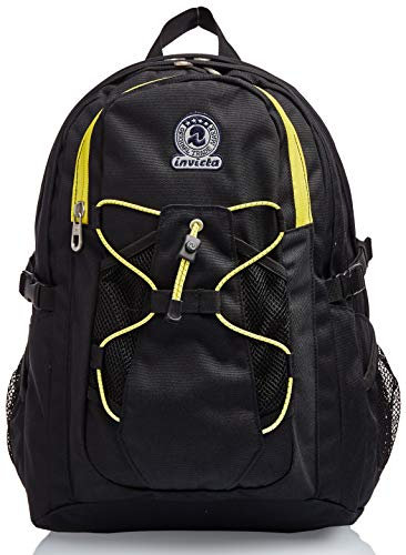 Zaino Active Invicta, Benin Eco-Material, Nero, Sport, Scuola e Tempo Libero