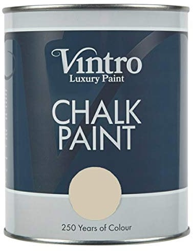 Vintro | Chalk Paint | Furniture Paint | Shabby Chic | Upcycle | Decorate | Ultra Matt Finish | 1 Litre (Pebble)
