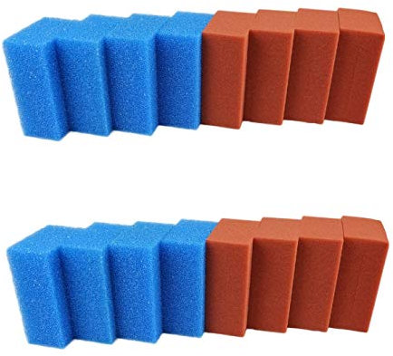 SIBO Fluidra Netherlands B.V. Set Biotec 18 Filterschwamm Filter Patrone 8 x grob blau 8 x fein rot passt auch für Oase