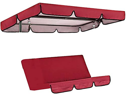 Srliya Outdoor-Swing-Terrasse Swing mit Baldachin, Terrasse im Freien, die wasserdichte Abdeckung im Freien, 3-Sitzer-Swing-Stuhlkissen, geeignet für Terrasse, Garten, Pool, Balkon