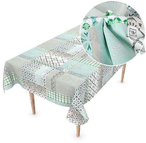 Wachstuchtischdecke Wachstischdecke Meterware Wachstuch abwaschbare Tischdecke PVC frei 180 x 137cm Schnittkante Alice