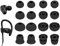 8 Pairs Silicone Ear Tips Compatible with Powerbeats 3 2 1, 4 Size Rubber Replacement Eartips Earbuds Gel Wing Skin Accessories Compatible with Skullcandy in-Ear Earbuds - 4.5mm Black