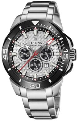 Relojes Festina Herren Analog Quarz Uhr mit Edelstahl Armband F20641/1