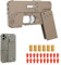 Klappbares Handy Spielzeugpistole, Schaumstoff Blaster Pistole - Halbautomatische Repetierpistole mit 6-Korn-Gehäusen und 20-Korn-Sprengköpfen, für Jungen ab 6 Jahren-Sand