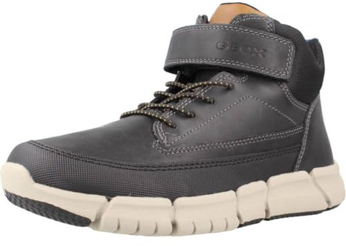 Geox J Flexyper Boy, Stivale alla Caviglia, Nero, 35 EU