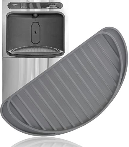 Refrigerator Drip Tray, Silicone Reusable Refrigerator Drip Catcher Water Catcher Anti Skidding Fridge Water Dispenser Tray Refrigerator Drip Tray Pad for Refrigerator Drip (Grey)