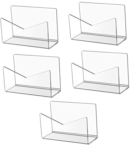 STOBOK 5 Stück Brief-Aufbewahrungsregal Vertikaler Aktenhalter Umschlaghalter Aktenaufbewahrungshalter Transparente Umschläge Buch-Display-Regal Umschlag-Aufbewahrungsregal