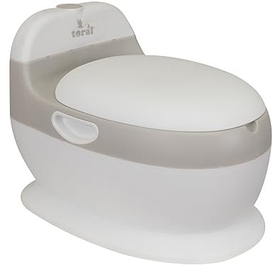 TORAL Orinal Bebe Musical Acolchado. Inodoro portatil handy potty. Ayuda al aprendizaje de bebés y niños. Perfecto como orinal bebe 2 años o baño portatil. Orinal portatil con sonido incluido. +18m