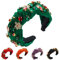 Winmany Weihnachten Strass Stirnband Kristall Geknotet Perlen Jeweled Stirnbänder für Frauen Mädchen Weihnachtsbaum Socken Top Haarband Breites Haarband Weihnachten Kostüm Haarschmuck