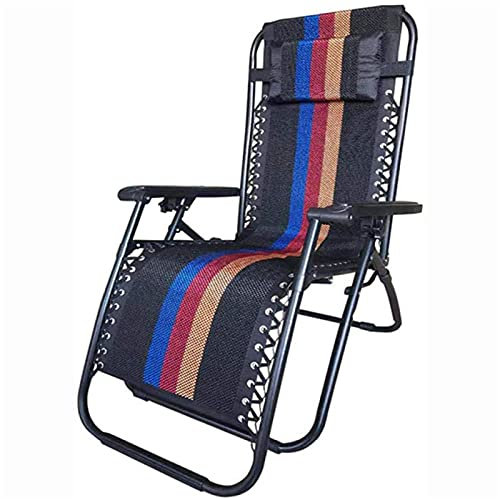 ZITTRO Zero Gravity Lounge Chair, Liege-Klappstuhl, Zero Gravity Summer Lounge Chair, praktischer lässiger Bürostuhl, rot-weiß gestreifter Outdoor-Reisestuhl Lounge Chair (Farbe: C) Bequem elegant