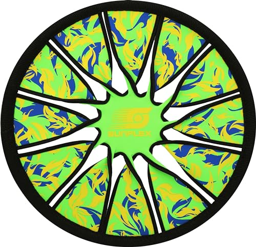Sunflex Wurfscheibe Venus Flames Firegreen | weiche und leichte Flugscheibe für den Strand und den Park | perfekt für Einsteiger und Fortgeschrittene Spieler | extrem robust und für Jede Altersgruppe