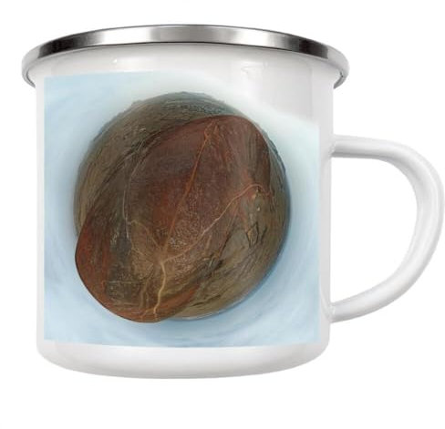 artboxONE Emaille Tasse Fuerteventura- Calderon Hondo;120m von Dienstleistungsdrohne.de - Emaille Becher Natur