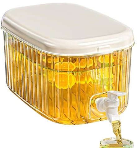 Dispensador de Agua para frigorífico de 5,5 l con Grifo, dispensador de Bebidas de Jarra de Agua Grande, Jarra dispensadora de Bebidas de Jugo de Bebida fría, Recipiente de Agua para Fiestas, Jugo