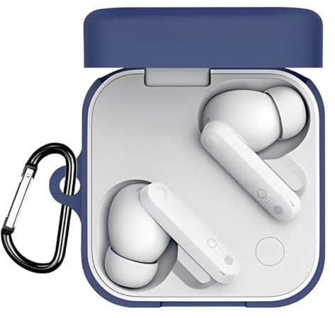 BeisDirect Nothing Buds Pro 2 Silikon-Schutzhülle für CMF by Nothing Buds Pro 2, sturzsicher, mit Karabiner, Dunkelblau