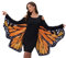 For G and PL Karneval Damen Schmetterling Kostüm Kalte Schulter Cosplay Party Minikleid Langarm Kleid Orange Schwarz XL