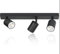 Homefire LED Deckenstrahler Deckenlampe Schwarz - 3 Flammig GU10 Deckenleuchte 350° Schwenkbar Strahler Spots Innen Deckenspot flurlampe für Wohnzimmer Küche Schlafzimmer Ohne Leuchtmittel