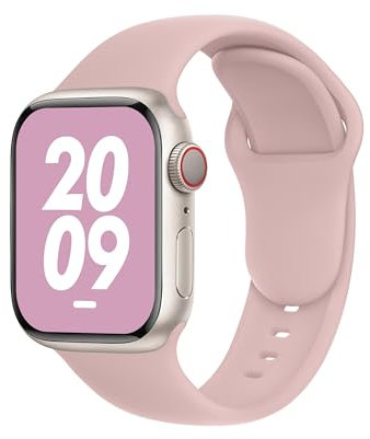 DONEGANI C1A per Cinturino Apple Watch 40mm 44 mm 46mm 42mm 45mm 41mm 38mm 49mm Se Ultra 2 Serie 10 9 8 7 6 5 4 3 Band Bracciale Sport Silicone, Rosa millenario