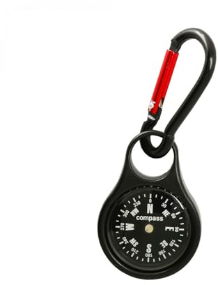 LifgWas Kompass mit Karabiner, Gehäuse aus strapazierfähiger Zinklegierung, Schlüsselanhänger für Wandern, Camping, Survivalismus – tragbarer Mini-Kompass, Geschenkidee für Kinder und Erwachsene