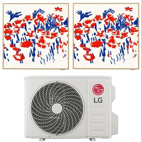 Climatizzatore Condizionatore LG ArtCool Gallery Photo WiFi Incluso dual split 9000+9000 btu Inverter R32 MU2R15 in A+++ in Pompa di Calore