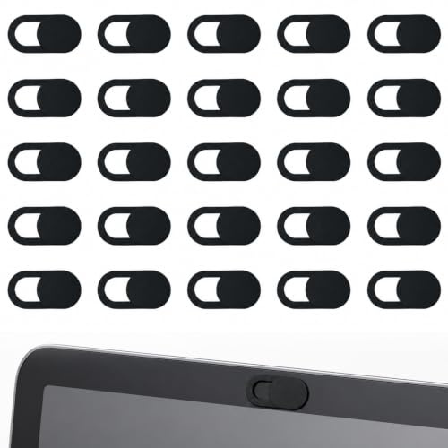 YouXunGS 25 Pack Webcam Cover Slider, 0.6mm Ultra Thin Laptop Camera Privacy Cover, Webcam Protector Sticker for Laptop PC MacBook iPhone Android Computer Accessories