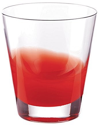 Guzzini Gocce Bicchiere, Rosso Trasparente