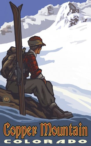 Northwest Art Mall Copper Mountain Colorado High Mountain Skier HMS Wandkunst, 28 x 43 cm