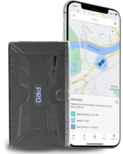 REWIRE SECURITY 104 PRO 4G Magnetic GPS Vehicle Tracker – Portable Real-Time Locator for Car, Truck, Van | Easy to Install | Up to 2 Month Tracking Battery Life | Low-Cost Monthly Subscription