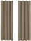 Deconovo Blickdichte Gardinen Ösenvorhang Blickdicht Vorhang Verdunkelung Winter Hitzeschutz, 175x140cm(HöhexBreite), Taupe, 2er Set