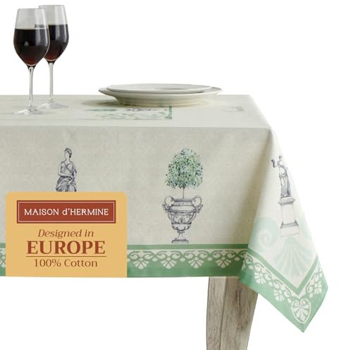 Maison d' Hermine Jardin du Roy Tischdecke, 100 % Baumwolle, 137 x 137 cm