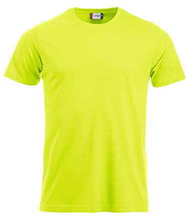 Clique Klassisches Herren-T-Shirt, Grün (Visibility Green), S