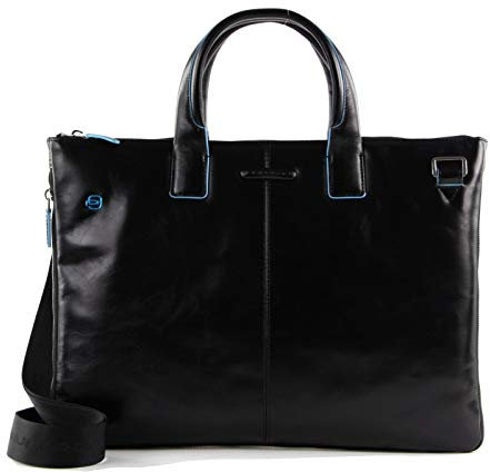 Piquadro Aktentasche, quadratisch, 42 cm, Schwarz, 27 EU