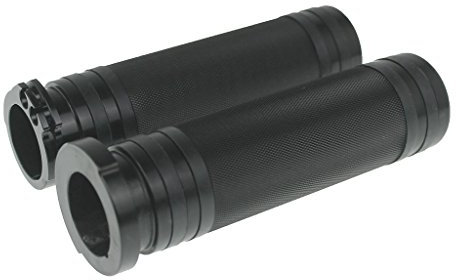 HDBUBALUS Motorrad 2,5 cm 25 mm schwarz Aluminium CNC Deep Cut Lenker Griffe für Harley Sportster Touring Dyna Softail Custom