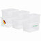 Novaliv 6x Aufbewahrungsboxen ohne Deckel klein 2 L transparente Nestbar stapelbare Plastikboxen Kunststoff BPA-frei 18,5x13,5x10