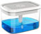 MR.SIGA 2 en 1 Distributeur Liquide Vaisselle et Porte-éponge, 900 ML Distributeur Savon Cuisine, Lave-Vaisselle pour Cuisine, Blanc