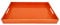 Henilosson Serviertablett mit Griffen, modernes dekoratives Tablett für Couchtisch, rechteckiges Tablett aus Kunststoff für Ottomane, Dekor, 40.5x26.4x4 cm (Orange + GL)