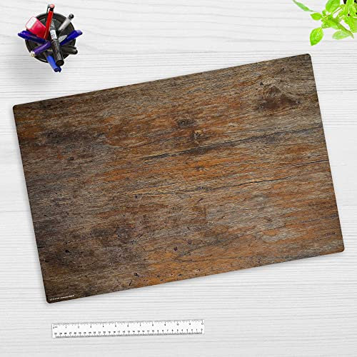 Schreibtischunterlage – Antikes Holz – 60 x 40 cm – Schreibunterlage aus Premium Vinyl – Made in Germany