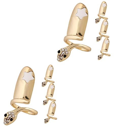 FOMIYES 8pcs Snake Nail Opening Finger Jewelry for Women Chic Design for Fashionable Nail Art for Birthdays and Anniversaries Material