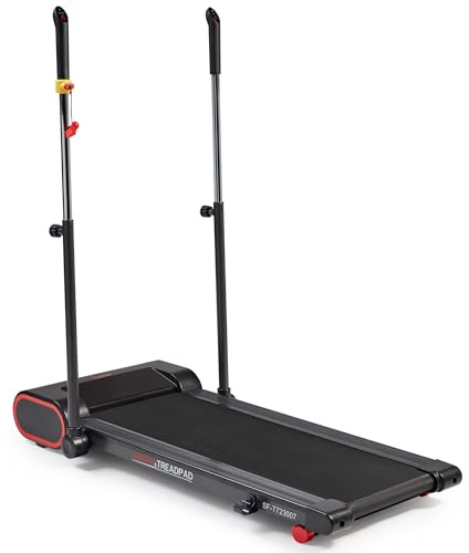 Sunny Health & Fitness Smart Slim Treadmill, Under Desk/Office, Walking Pad with Arm Exerciser Trekking Poles, Full Body Workout and Optional SunnyFit® App Enhanced Bluetooth Connectivity – SF-T723007