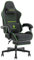 Dowinx Gaming Stuhl Bürostuhl Stoff Tasche Frühling Kissen, Massage Gamer Stuhl Stoff mit Kopfstütze, Ergonomische Bürostuhl mit Fußstütze (Schwarz und Grün)