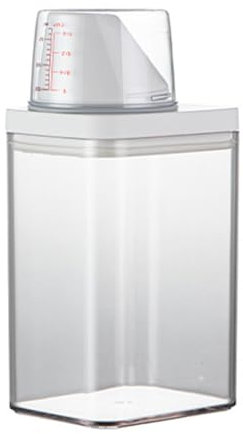 Sqxaldm 1100ML Dispensador de Almacenamiento de detergente Recipiente para detergente en Polvo Caja de detergente Botes Cocina Almacenaje con Vaso medidor Hermético para Detergente en Polvo y Líquido