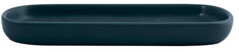 MSV - Plateau Céramique - Maonie Pétrole Mat - Élégant Et Pratique - Multi-usages pour Bijoux Et Cosmétiques - Design Décoratif - 20 x 12 cm - Facile à Nettoyer