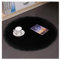 Hrlace Lammfell Schaffell Teppich Rund Kunstfell Teppich Waschbar Weich Fellteppich Flauschiger Longhair Stuhlauflage Nachahmung Wolle Bettvorleger Sofa Matte für Heimdekoration Schwarz 70 * 70cm