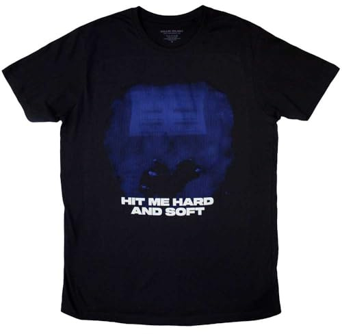 Rock Off officially licensed products Billie Eilish Hit Me Hard and Soft Blue Lines T Shirt XXL